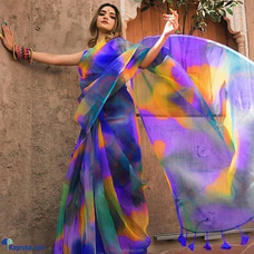 Purple Organza Digital Print Saree-05 Buy AMARE Online for specialGifts