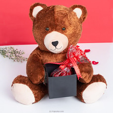Lovable Teddy with 15 Chocolate Hearts  Online for specialGifts