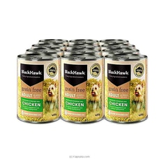 Black Hawk Adult Grain Free Chicken Wet Dog Food 12 Pack Tins - 12 x 400g - BHC401 Buy Black Hawk Online for specialGifts
