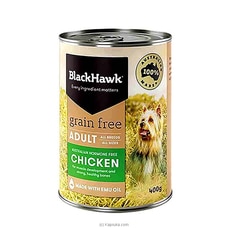 Black Hawk Adult Grain Free Chicken Wet Dog Food  Tin - 400g - BHC401-1 Buy Black Hawk Online for specialGifts