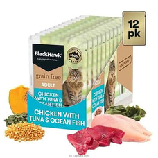 Black Hawk Adult Grain Free Wet Cat Food ? Tuna Ocean Fish and Gravy -12 x 85g - BH503-12 Buy Black Hawk Online for specialGifts