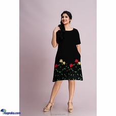 Linen Embroidery Dress Black Buy INNOVATION REVAMPED Online for specialGifts