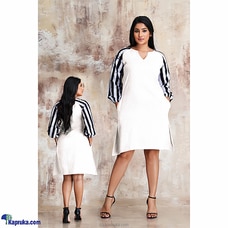 Slab Linen Dress with Batik Sleeves Buy INNOVATION REVAMPED Online for specialGifts