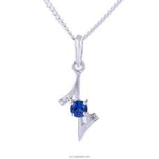 Z pendant in 925 Sterling Silver studded with blue Cubic Zirconia stones Buy Get Sri Lankan Goods Online for specialGifts