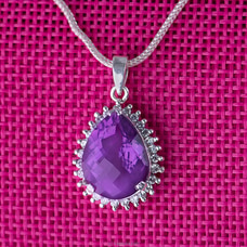Amethyst Stone pendant in 925 Sterling Silver  Online for specialGifts