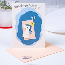 Bunny With Butterflies ` Handmade Birthday Card Buy Greeting Cards Online for specialGifts