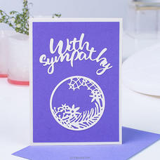 `With Sympathy` Handmade Sympathy Card  Online for specialGifts