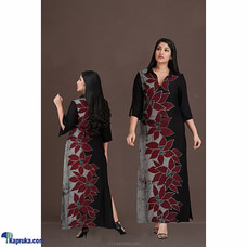 Satin Cotton Poinsettia Batik Dress Buy INNOVATION REVAMPED Online for specialGifts