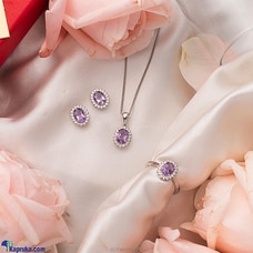 Chamathka  `My Heart` S925 Sterling Silver full set in Amethyst Buy Chamathka Online for specialGifts