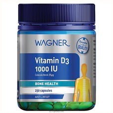 Wagner Vitamin D3 1000IU 250 Caps Buy Wagner Online for specialGifts