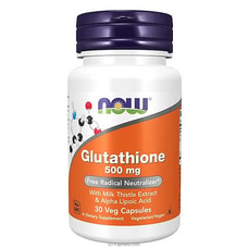 NOW Glutathione 500 Mg 30 Veg Capsules at Kapruka Online