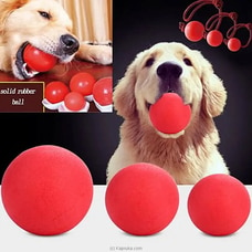 Red Solid Ball Dog Toy Rubber Bite Resistant for Fetch Play Pet Puppy Dogs Chew Playing Bite Resistant Teeth Buy pet Online for specialGifts