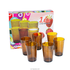 Drinking glasses, fruit juice glasses, glass water tumblers, cocktails, set of 6 pcs, at Kapruka Online