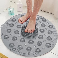 Shower Stall Mats Round Silicone Material Non-Slip Shower Bath Mat with Drain Buy Household Gift Items Online for specialGifts