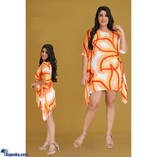 Satin Silk Warm Amber Poncho Dress  By INNOVATION REVAMPED  Online for specialGifts
