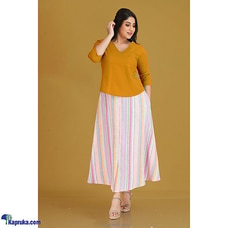Linen Multi-coloured Long Skirt at Kapruka Online