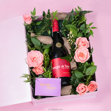 Love Blooms With Wine PINKROSES at Kapruka Online