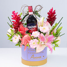 Blooms For Pretty Mom- Flowers & Wine Gift Buy Order Liquor Online For Delivery in Sri Lanka Online for specialGifts