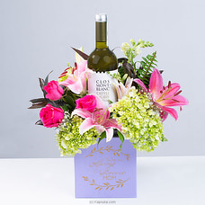Forever Mom -Flowers and Wine Gift  Online for specialGifts