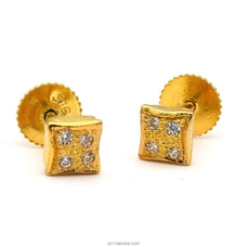 Raja Jewellers 22K Gold Ear Stud  Set With 0.055ct Rounds   C-ZE000973 Buy Raja Jewellers Online for specialGifts
