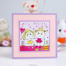 GIRLY BIRTHDAY HANDMADE GREETING CARD  Online for specialGifts