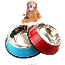 Colorful Pet Bowl Stainless Steel Safeguard Neck Puppy Dog Food Water Feeding Colourful Utensil Feeder 1 Piece Buy teachers day Online for specialGifts