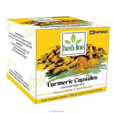 Herb Line Turmeric Capsules (Curcuma Longa Linn - 60 Capsules)  Online for specialGifts