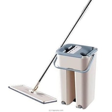 Microfiber Flat Mop with Bucket, Cleaning Squeeze Hand Free Floor Mop at Kapruka Online