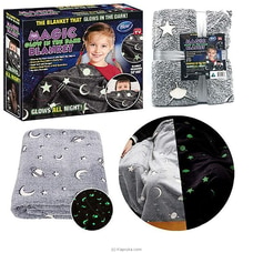 Magic Glow In The Dark Blanket Throw With Star Sky Objects Super Soft Snuggly Fluffy 50` X 60` at Kapruka Online