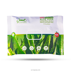Janet Ayurveda Aloe Vera  Anti Bacterial Hands - Surface Sanitizer Wipes 4341 Buy Janet Online for specialGifts