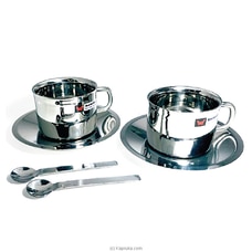 Stainless Steel Cup and Saucer Set - R00979 Buy Homelux Online for specialGifts