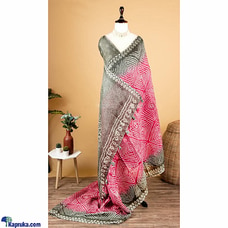 Printed flowing soft linen cotton  pink saree-005 Buy AMARE Online for specialGifts