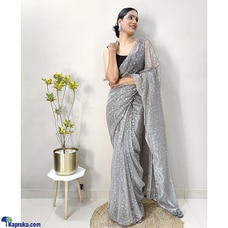 Imported Netting Fabric with Tikali work Saree-009 Buy AMARE Online for specialGifts