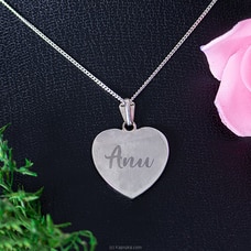 Customize Heart Shape Sterling Silver Pendant  With Sterling Silver Chain Buy Gift Sets Online for specialGifts