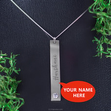 Customize Rectangle Sterling Silver Pendant With Silver Chain Buy Fashion | Handbags | Shoes | Wallets and More at Kapruka Online for specialGifts