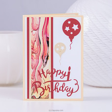 Happy Birthday Mixed Red Handmade Greeting Card Buy Greeting Cards Online for specialGifts