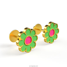 Twinkle Jewels Green Flower Earrings- 18KT Solid Gold TJ016 Buy Twinkle Jewels Online for specialGifts