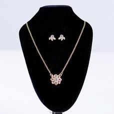 Stone `N` String Crystal Jewelry Set With Ear Studs And Necklace AC1749 Buy STONE N STRING Online for specialGifts
