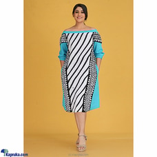 Linen Batik Mixed Off-Shoulder Dress Buy INNOVATION REVAMPED Online for specialGifts