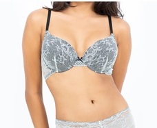 Kathy - T Shirt Plunge Bra - All Lace Single in Sky Light Buy aadaraya Online for specialGifts