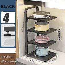 4 Tiers Saucepan Pot Organiser Rack Stand Adjustable Cookware Kitchen Storage Buy Household Gift Items Online for specialGifts