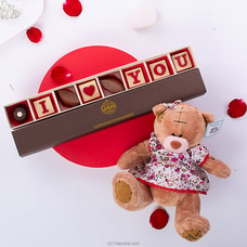 Chocolatey Teddy Love- Java ` I love You` 8 piece chocolate with a Teddy at Kapruka Online