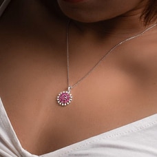 Chamathka  `No Rings Attached` Sterling Silver Ruby Pendant at Kapruka Online