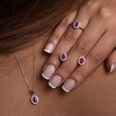 Chamathka `Show Me Love` Sterling Silver Ruby Full Set Buy Chamathka Online for specialGifts