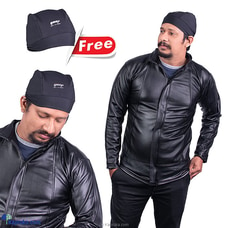Unisex Riding Leather Slim Fit Jacket Black with Free Helmet Cap Buy Automobile Online for specialGifts