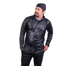 Unisex Riding Leather Jacket Black - Slim Fit at Kapruka Online