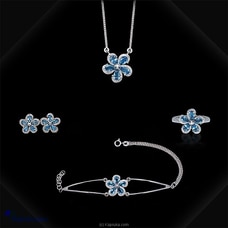 Tash Gem and JewelleryBlue Topaz Flower Jewelry Set TS-KA12 Buy Tash Gem and Jewellery Online for specialGifts