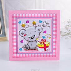 Happy Birthday with Bear Handmade Greeting Card Buy Greeting Cards Online for specialGifts