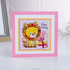 Happy Birthday with Lion Handmade Greeting Card Buy Greeting Cards Online for specialGifts