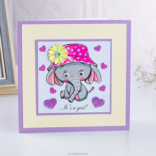 New Born Handmade Greeting Card - It`s a girl Buy Greeting Cards Online for specialGifts